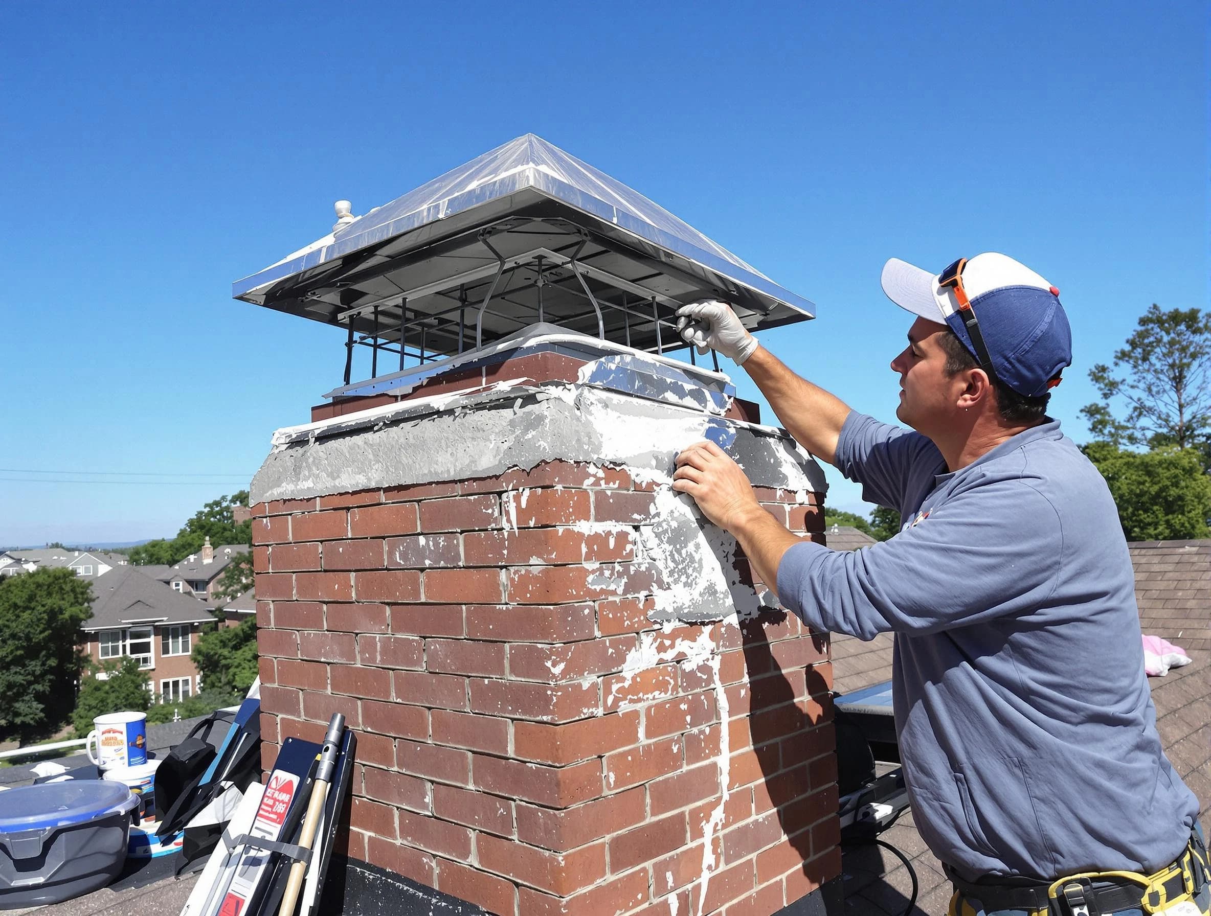 Chimney Crown Services service in Calera, AL